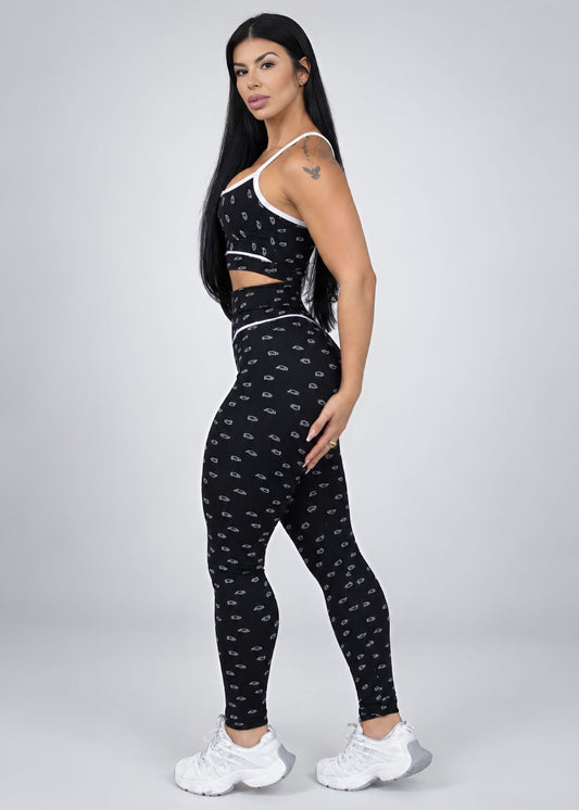 Conjunto Top Raquel e Legging Urban Preto