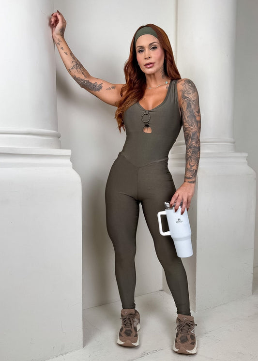 Green Half Star Jumpsuit