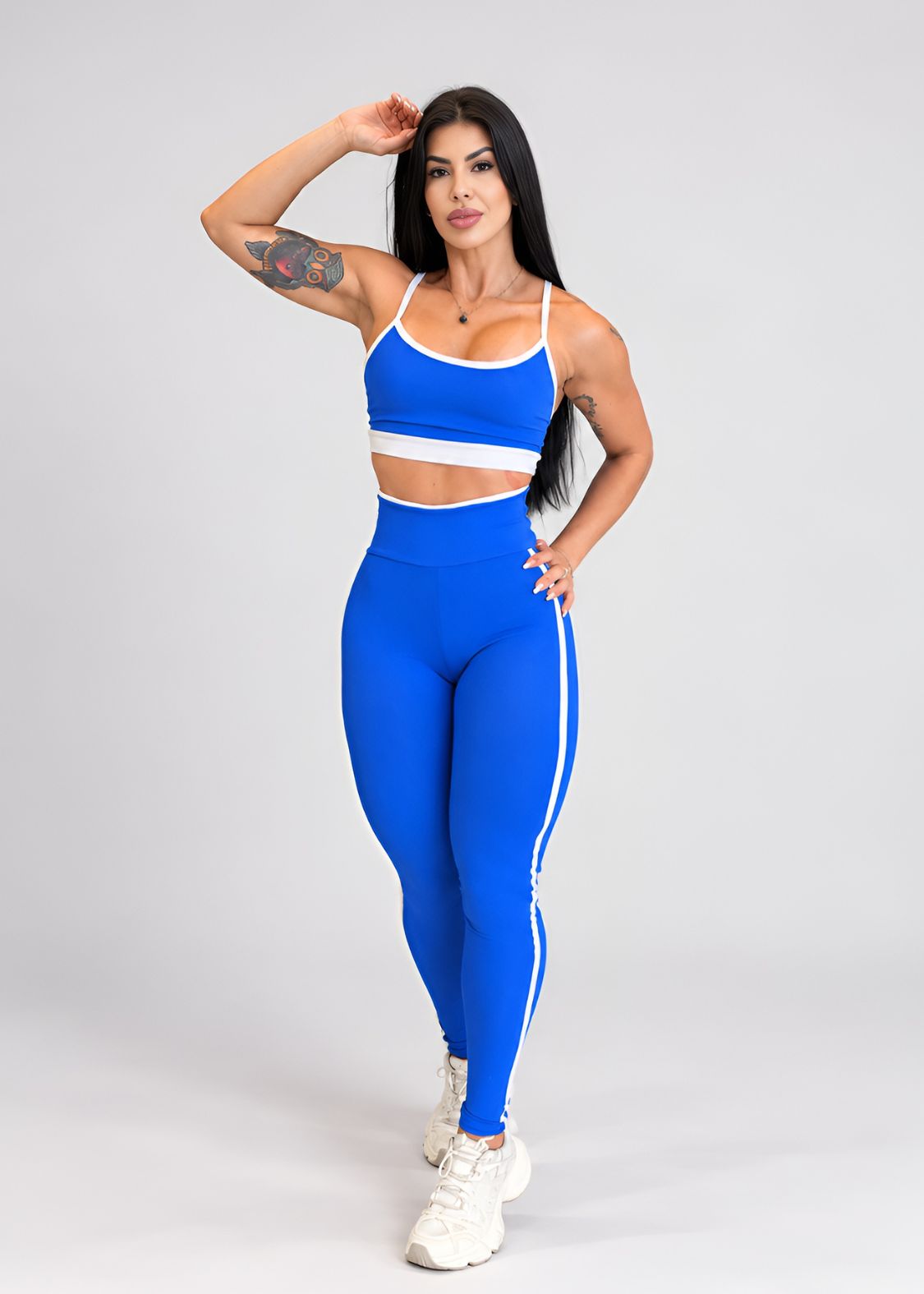 Conjunto Top Raquel e Legging Azul Royal