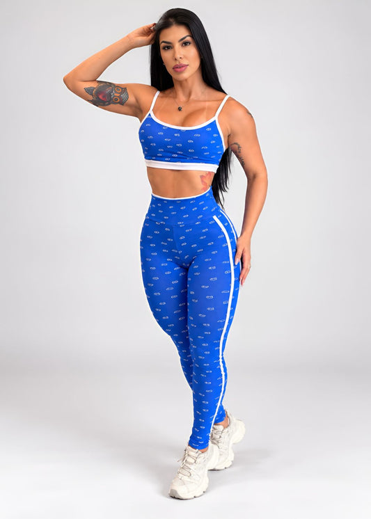 Conjunto Top Raquel e Legging Urban Azul Royal