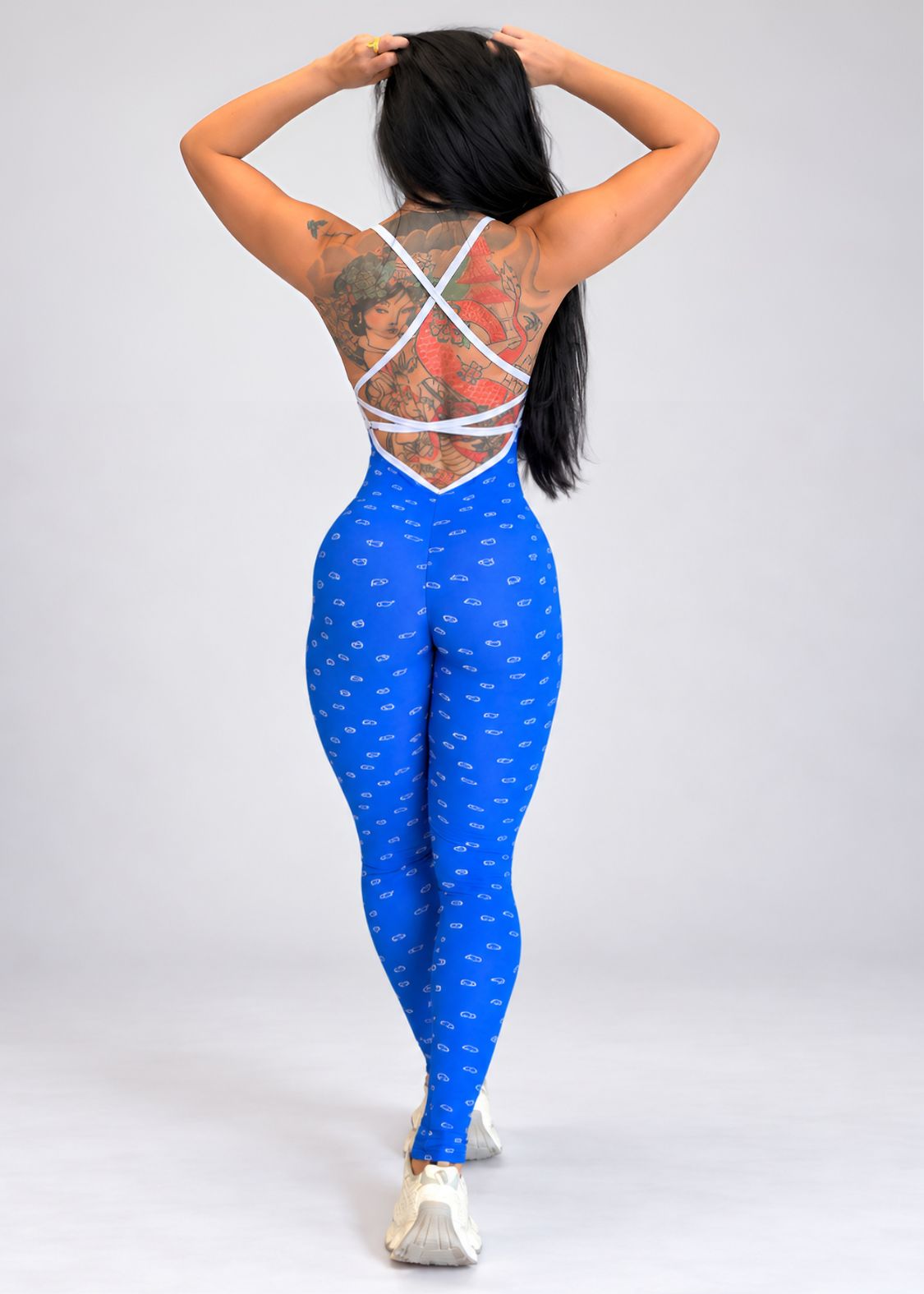 Macacão Franzido Urban Azul Royal