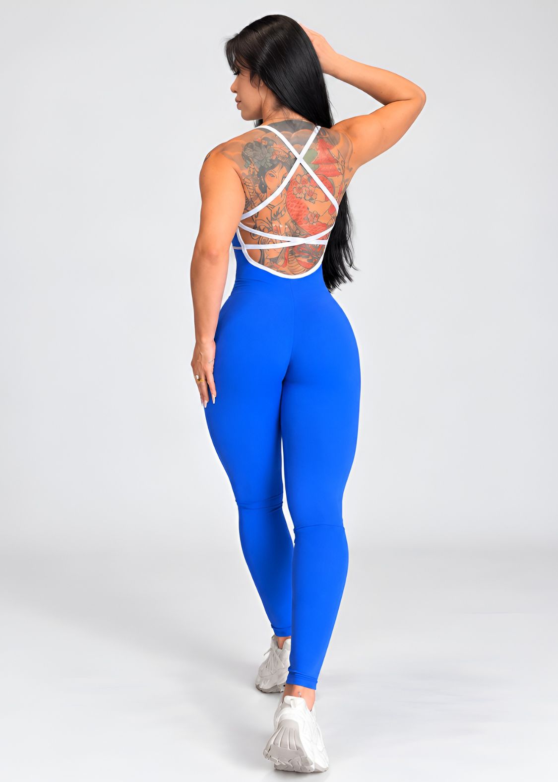 Macacão Franzido Azul Royal